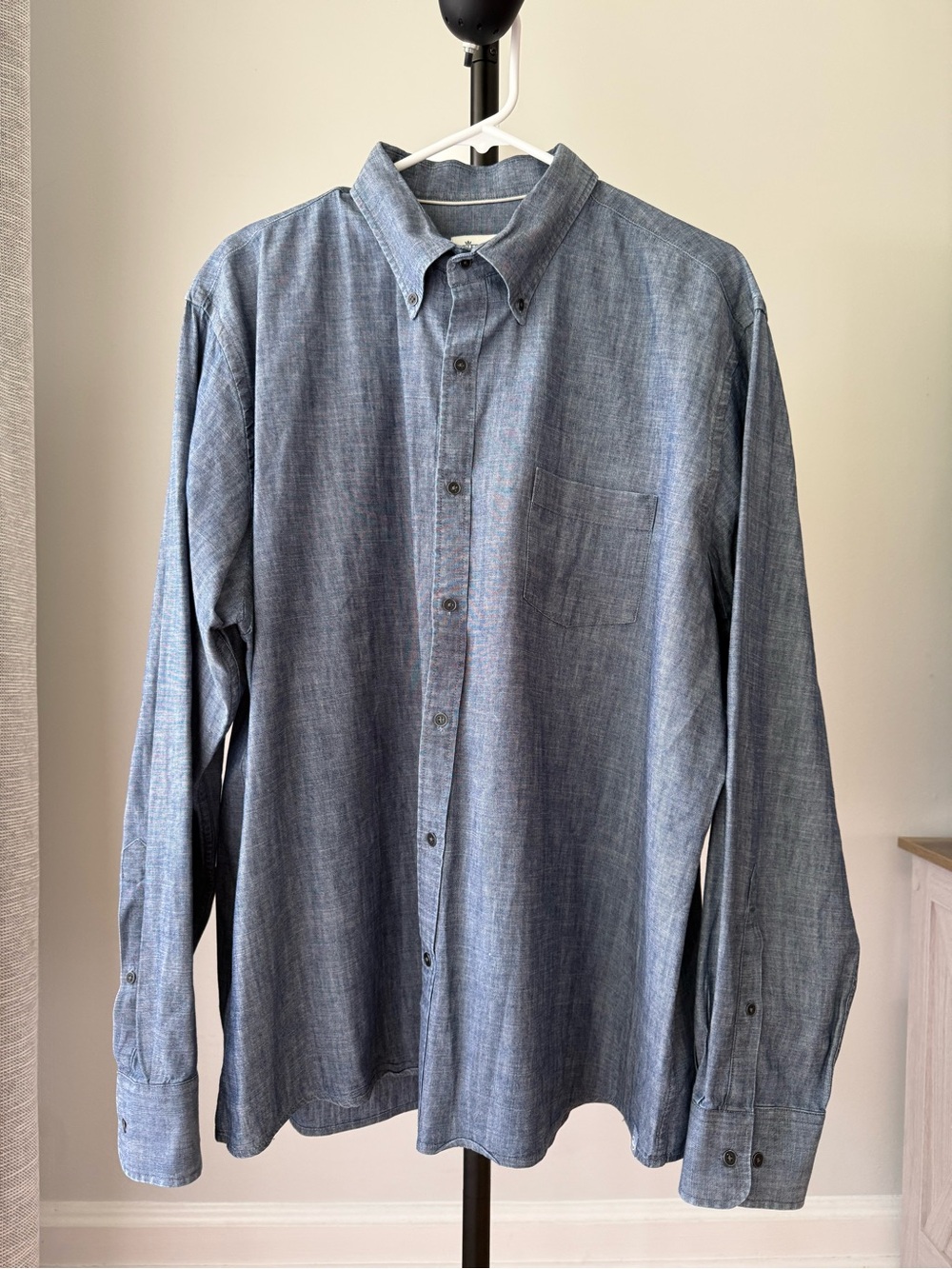 Peter Millar Men's Blue Button-Down Chambray Shirt